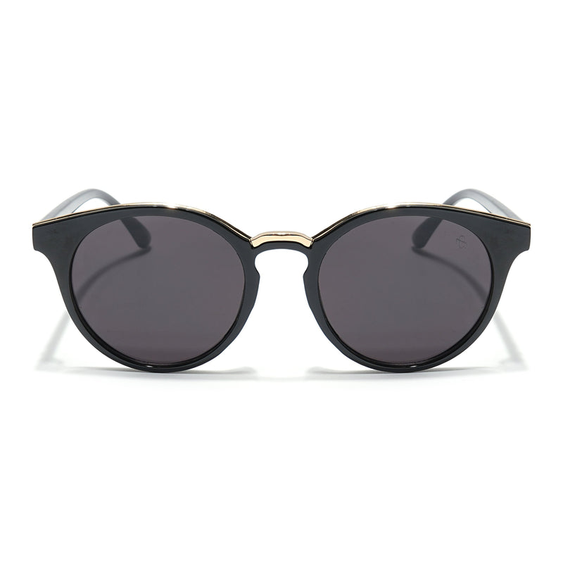 Eyejack Black & Golden Cateye Sunglasses for Women (30101CL885)