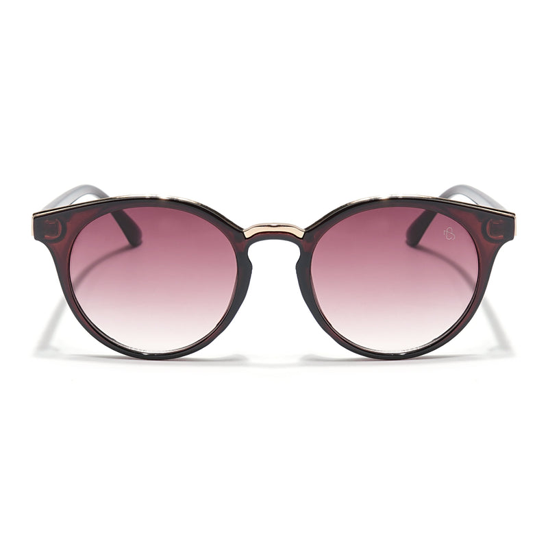 Eyejack Brown & Golden Cateye Sunglasses for Women (30101CL887)