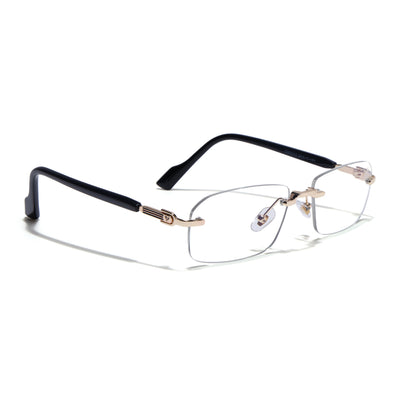 Voyage Golden Rimless Eyeglasses for Men & Women (3012FMG9266)