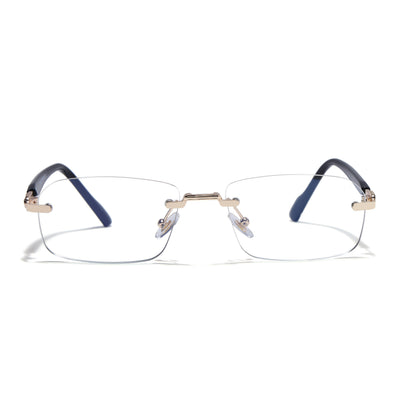 Voyage Golden Rimless Eyeglasses for Men & Women (3012FMG9266)
