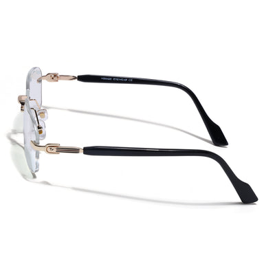 Voyage Golden Rimless Eyeglasses for Men & Women (3012FMG9266)