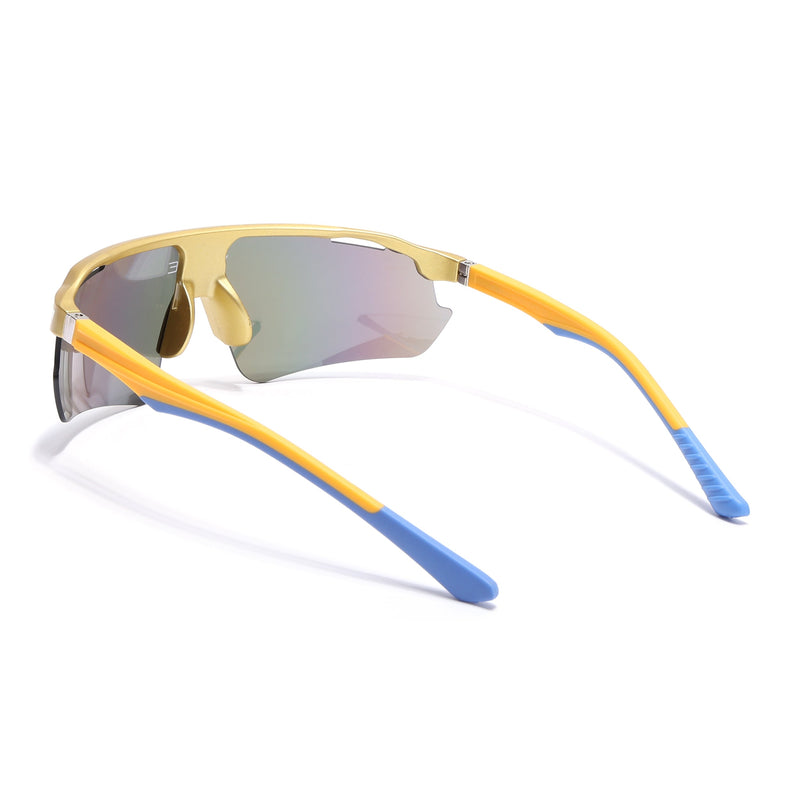 Drift Sunglasses (Multicolor Lens | Golden Frame - MG5786)