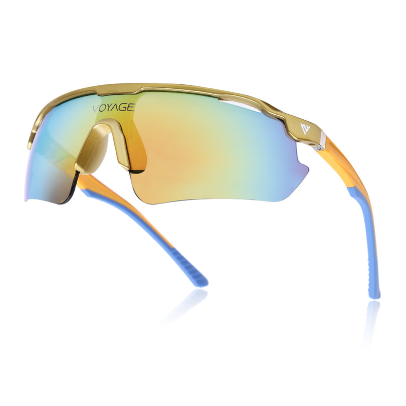 Drift Sunglasses (Multicolor Lens | Golden Frame - MG5786)