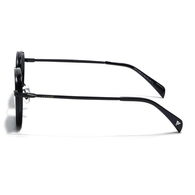 Captain | Matte Black Polarized Round Sunglasses - PMG3980