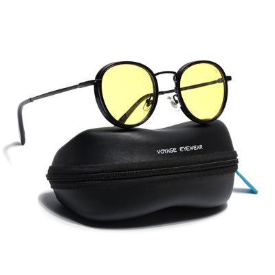 Captain | Yellow Tint Round Polarized Sunglasses - PMG7251