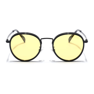 Captain | Yellow Tint Round Polarized Sunglasses - PMG7251