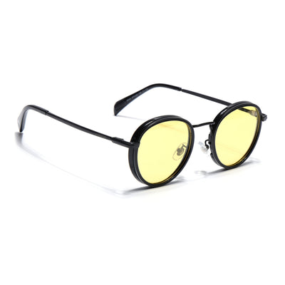Captain | Yellow Tint Round Polarized Sunglasses - PMG7251