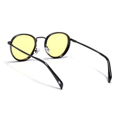Captain | Yellow Tint Round Polarized Sunglasses - PMG7251