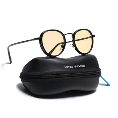 Captain | Mild Yellow Round Polarized Sunglasses - PMG7252