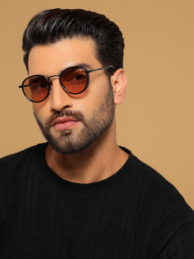 Captain | Mild Yellow Round Polarized Sunglasses - PMG7252