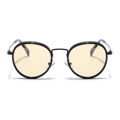Captain | Mild Yellow Round Polarized Sunglasses - PMG7252