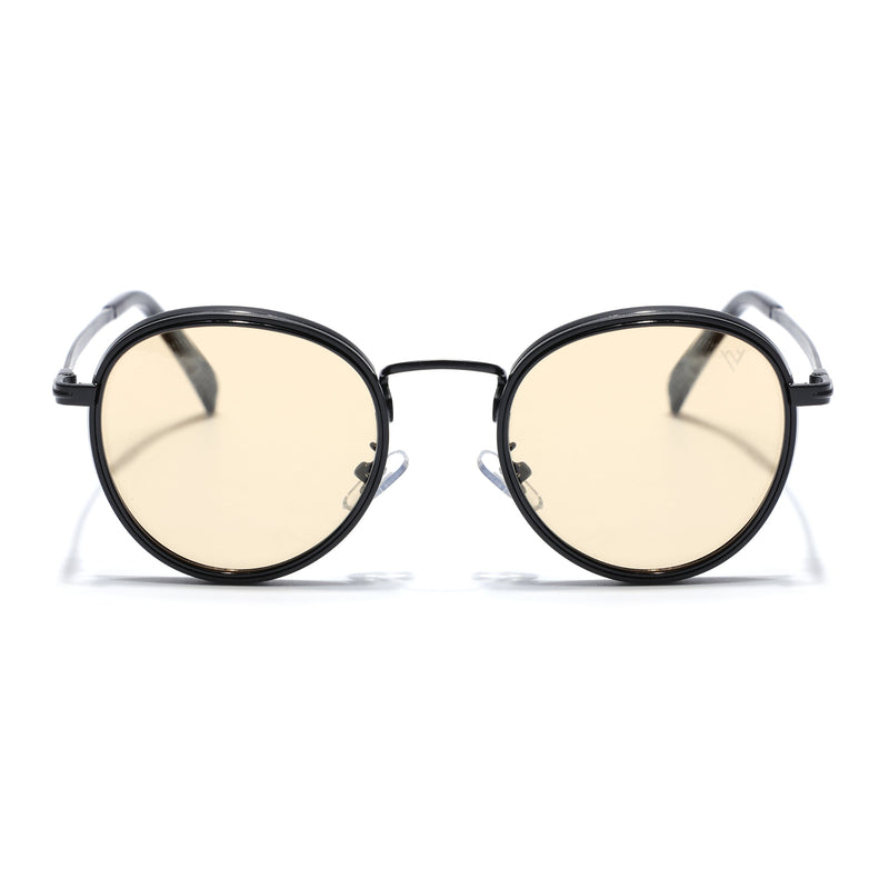 Captain | Mild Yellow Round Polarized Sunglasses - PMG7252