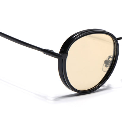 Captain | Mild Yellow Round Polarized Sunglasses - PMG7252