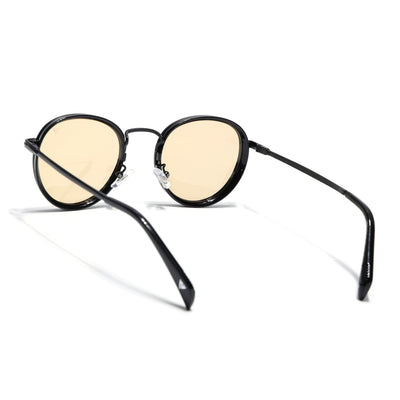 Captain | Mild Yellow Round Polarized Sunglasses - PMG7252