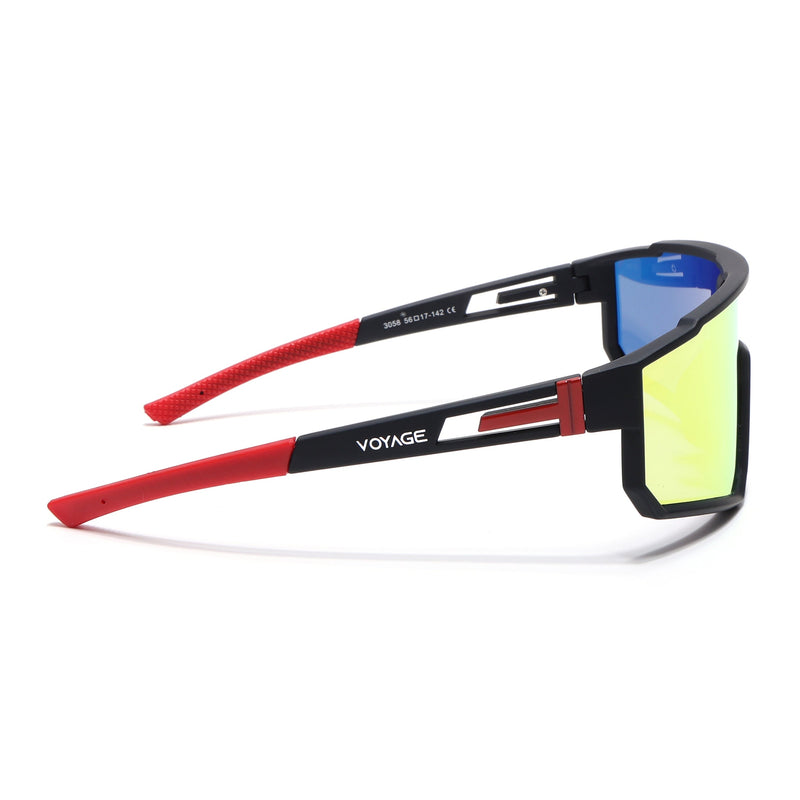 Drift Sunglasses (Multicolor Lens | Black Frame - PMG6058)