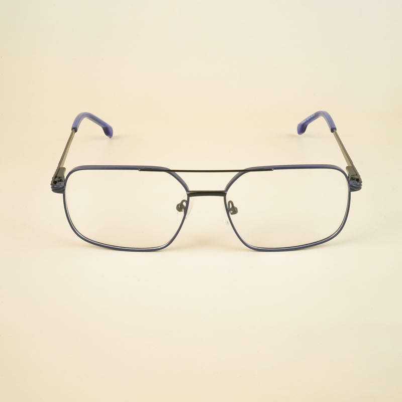 Voyage Blue & Black Wayfarer Eyeglasses for Men & Women (YC82055MG4641-C4)