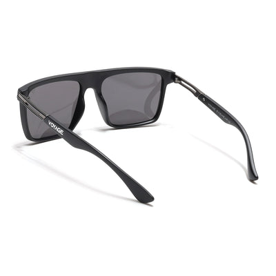 PolarZ | Matt Black Square Polarized Sunglasses | Black Lens - PMG6592