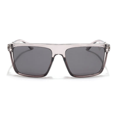 PolarZ | Grey Square Polarized Sunglasses | Black Lens - PMG6594