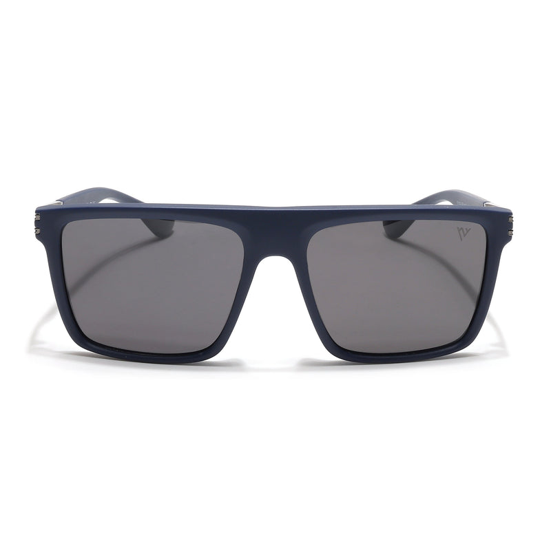 PolarZ | Navy Blue Square Polarized Sunglasses | Black Lens - PMG6595