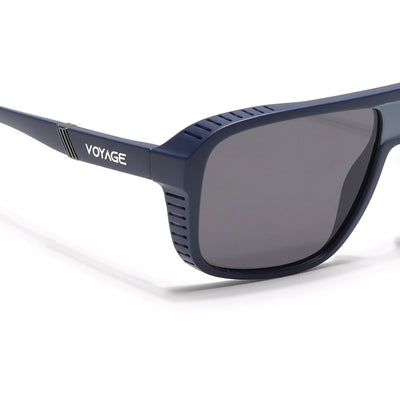 PolarV | Navy Blue Square Polarized Sunglasses | Black Lens - PMG6599