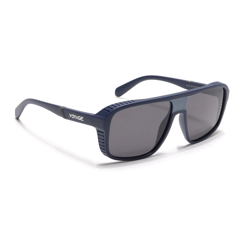 PolarV | Navy Blue Square Polarized Sunglasses | Black Lens - PMG6599