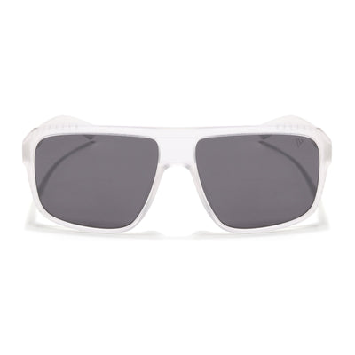 PolarV | Transparent Square Polarized Sunglasses | Black Lens - PMG6600