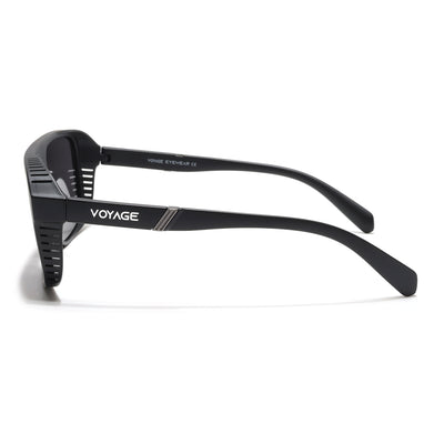 PolarV | Black Square Polarized Sunglasses | Black Lens - PMG6597