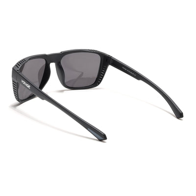 PolarX | Black Square Polarized Sunglasses | Black Lens - PMG6601