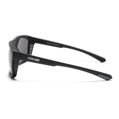 PolarX | Black Square Polarized Sunglasses | Black Lens - PMG6601