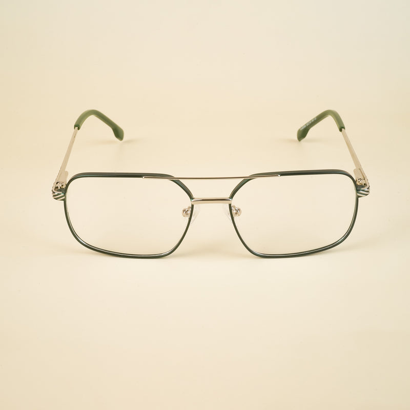 Voyage Green & Silver Wayfarer Eyeglasses for Men & Women (YC82055MG4642-C3)