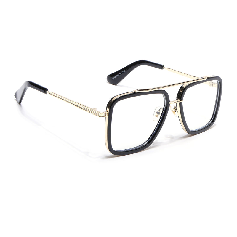 Voyage Black & Golden Wayfarer Eyeglasses for Men & Women (3240MG5215-C2)