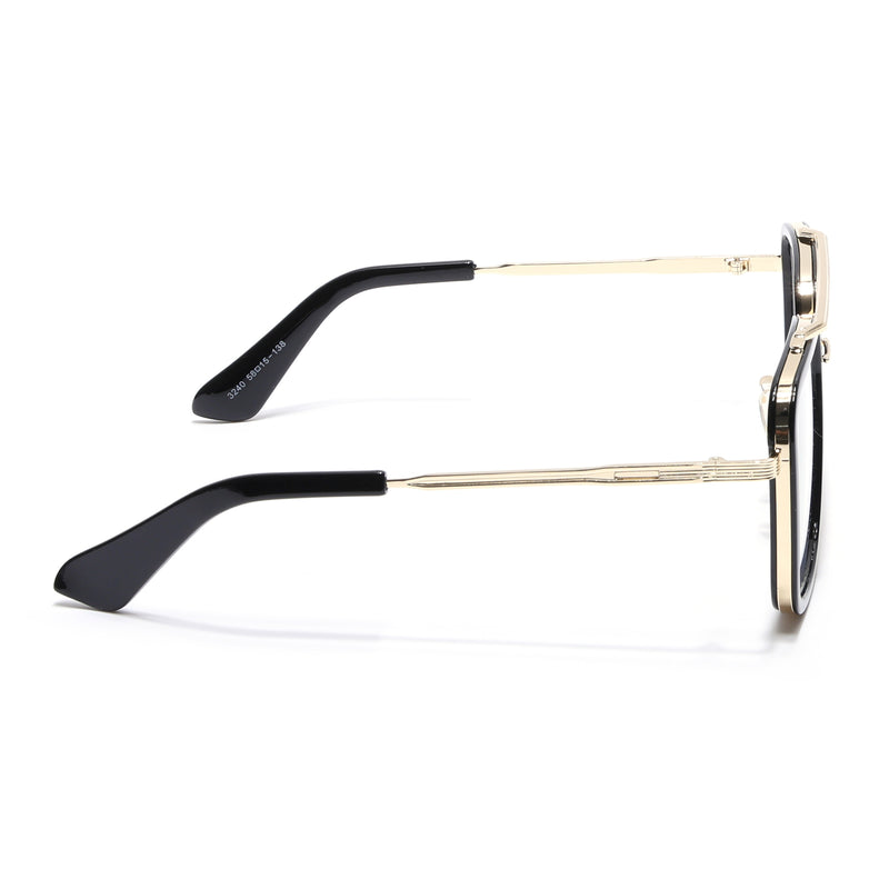 Voyage Black & Golden Wayfarer Eyeglasses for Men & Women (3240MG5215-C2)