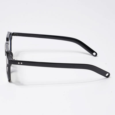 Eyejack Shine Black Square Eyeglasses for Men & Women (3327CL504-C1)