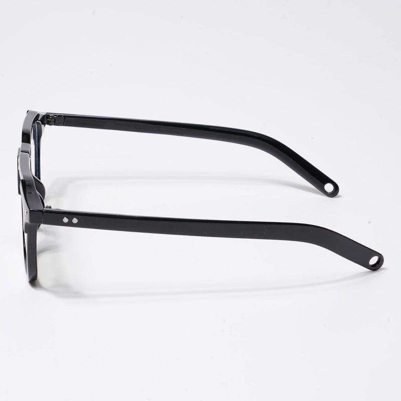 Eyejack Shine Black Square Eyeglasses for Men & Women (3327CL504-C1)