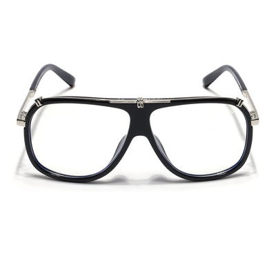 Voyage Black & Silver Wayfarer Eyeglasses for Men & Women (3343MG5220-C1)