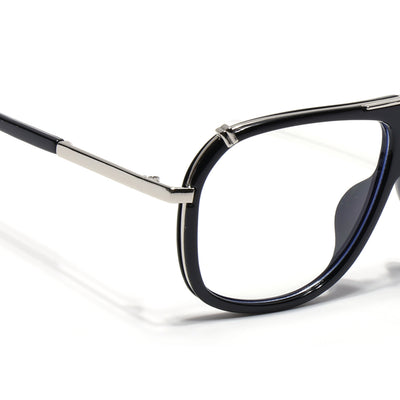 Voyage Black & Silver Wayfarer Eyeglasses for Men & Women (3343MG5220-C1)