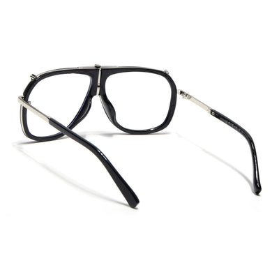 Voyage Black & Silver Wayfarer Eyeglasses for Men & Women (3343MG5220-C1)
