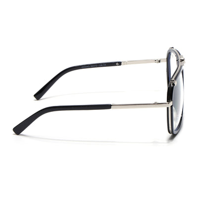 Voyage Black & Silver Wayfarer Eyeglasses for Men & Women (3343MG5220-C1)