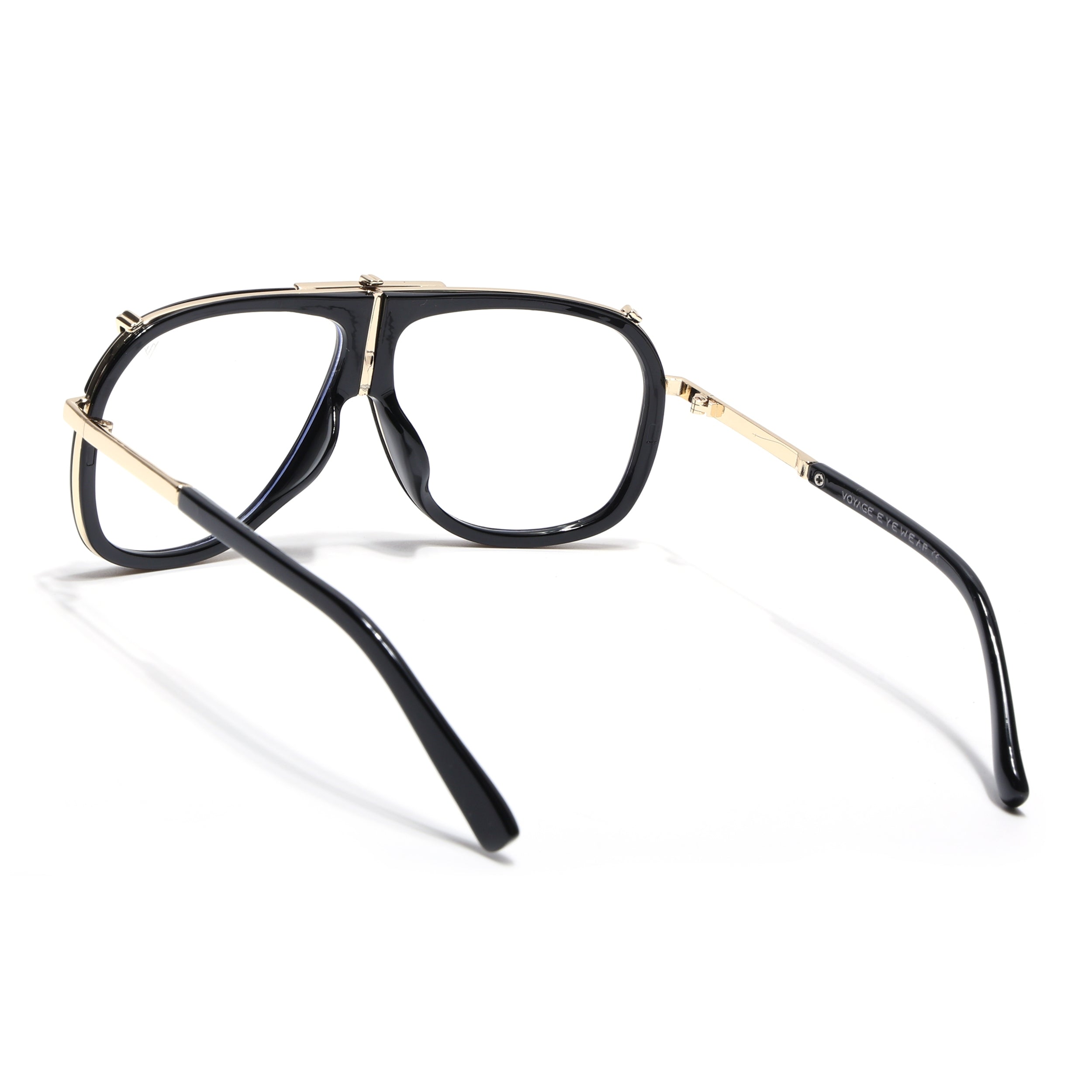 Voyage Black & Golden Wayfarer Eyeglasses for Men & Women (3343MG5221-C2)