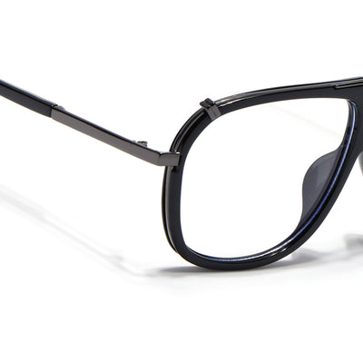Voyage Black & Grey Wayfarer Eyeglasses for Men & Women (3343MG5222-C3)
