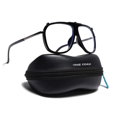 Voyage Black & Grey Wayfarer Eyeglasses for Men & Women (3343MG5222-C3)