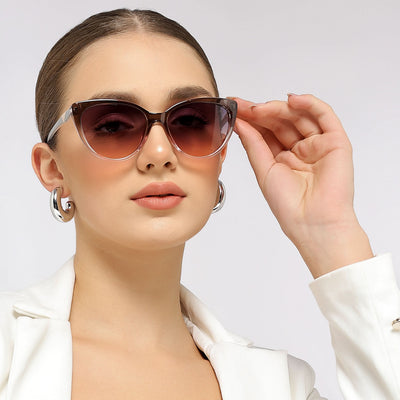 Eyejack Grey & Pink Cateye Sunglasses for Women (35004CL900)