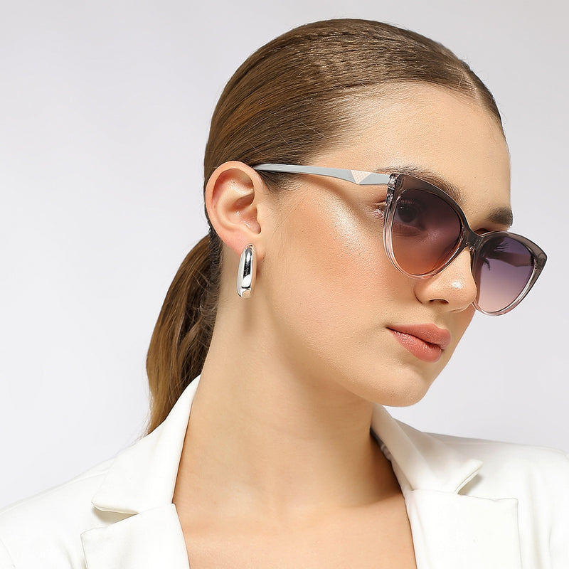 Eyejack Grey & Pink Cateye Sunglasses for Women (35004CL900)