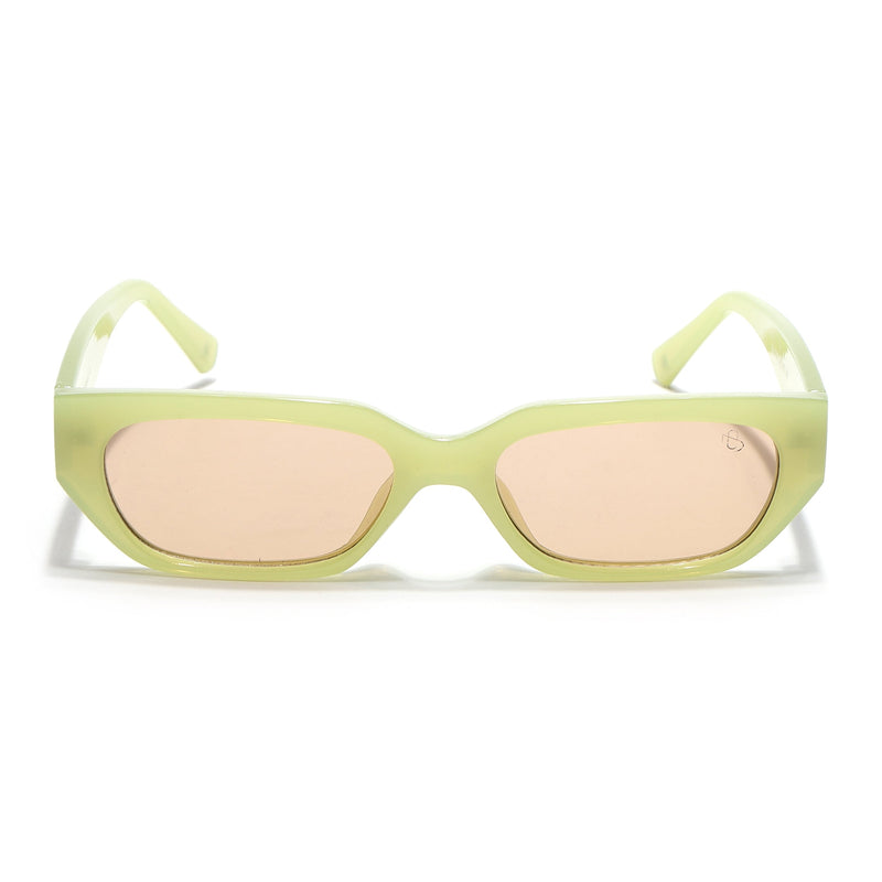 Eyejack Green Rectangle Sunglasses for Men & Women (3563CL986)