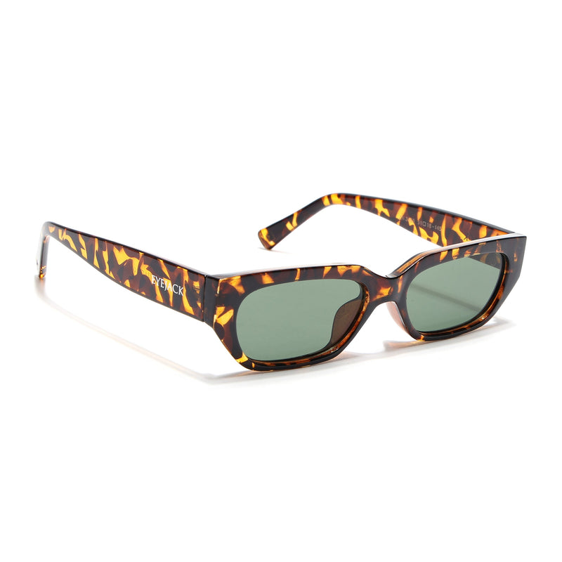 Eyejack Demi Brown Rectangle Sunglasses for Men & Women (3563CL989)