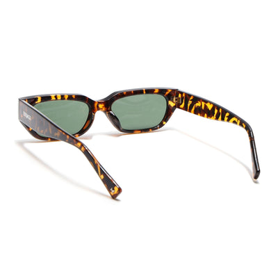 Eyejack Demi Brown Rectangle Sunglasses for Men & Women (3563CL989)