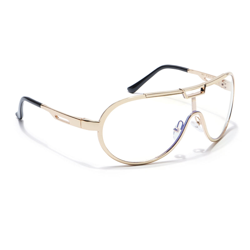 Voyage Golden Wrap Around Eyeglasses for Men & Women (3621MG5590-C1)