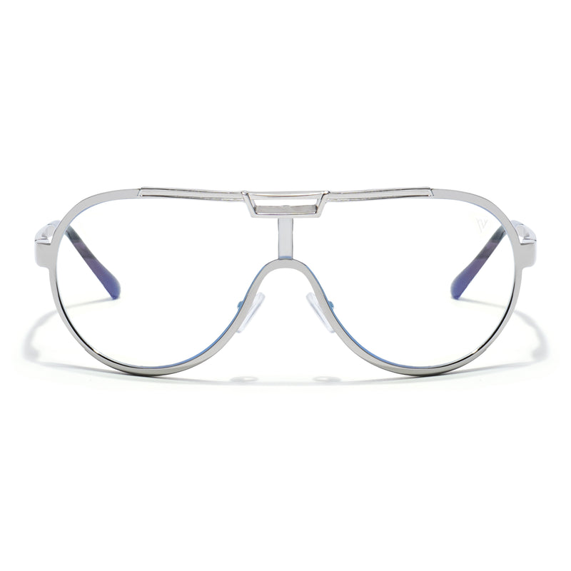 Voyage Silver Wrap Around Eyeglasses for Men & Women (3621MG5591-C2)