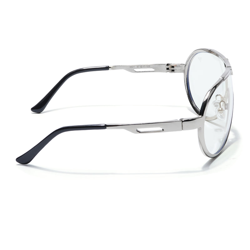 Voyage Silver Wrap Around Eyeglasses for Men & Women (3621MG5591-C2)