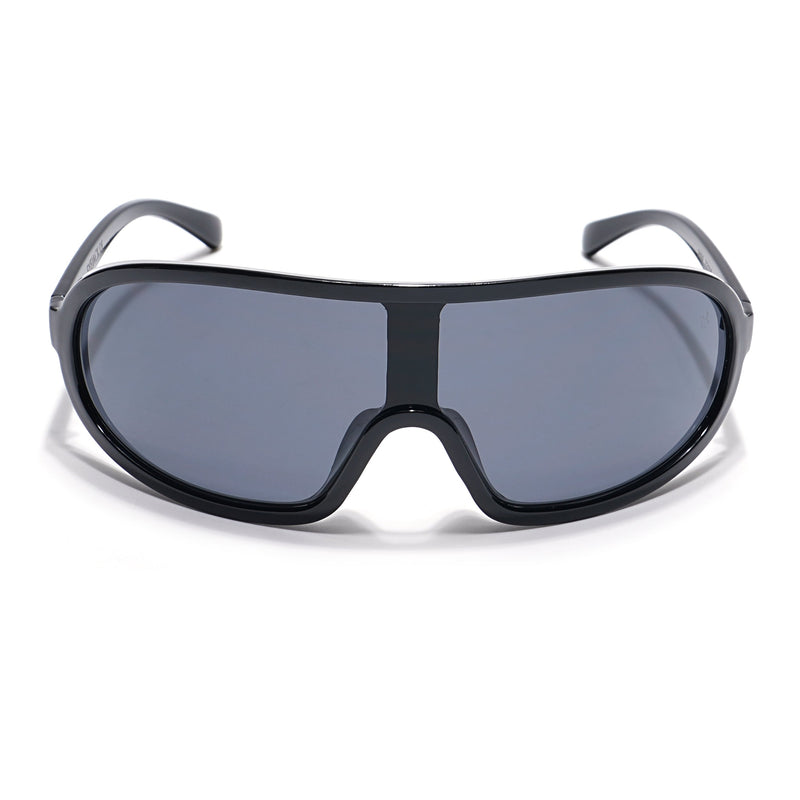 Eyejack Black Wrap Around Sunglasses for Men & Women (3699CL901)